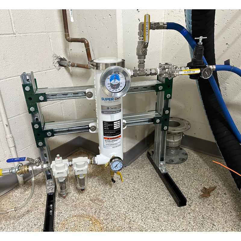 D1 - Single-tower desiccant compressed air dryer, aluminum housing, with activated alumina desiccant