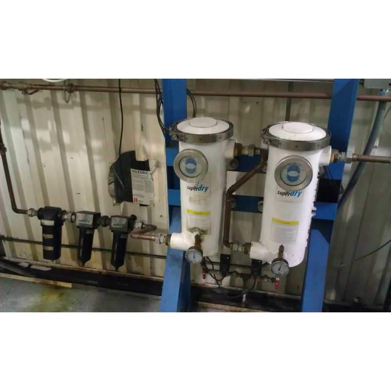 D1 - Single-tower desiccant compressed air dryer, aluminum housing, with activated alumina desiccant