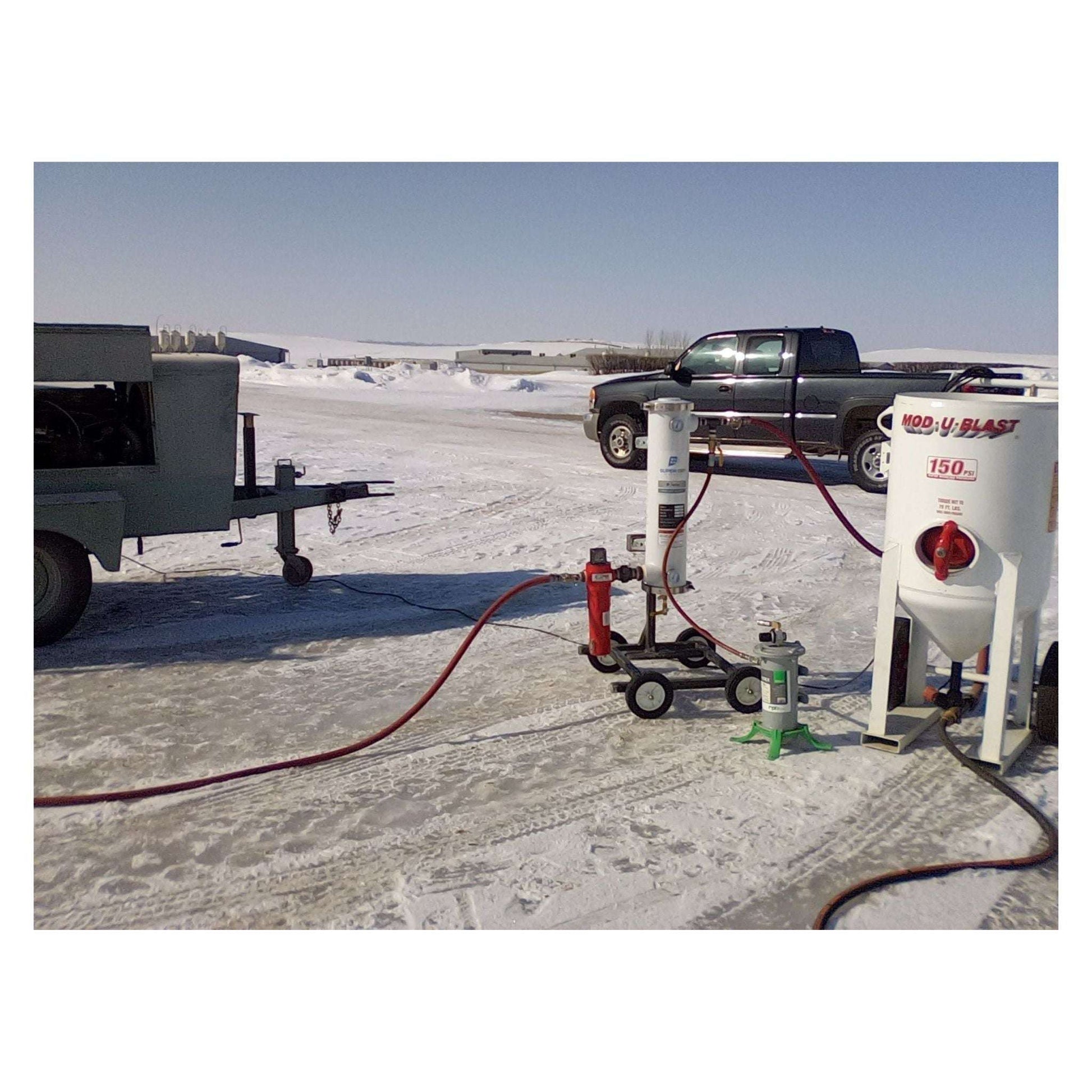 280-140: D4 - Single-tower desiccant compressed air dryer, aluminum housing, with activated alumina desiccant