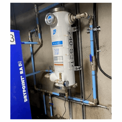 280-140: D4 - Single-tower desiccant compressed air dryer, aluminum housing, with activated alumina desiccant