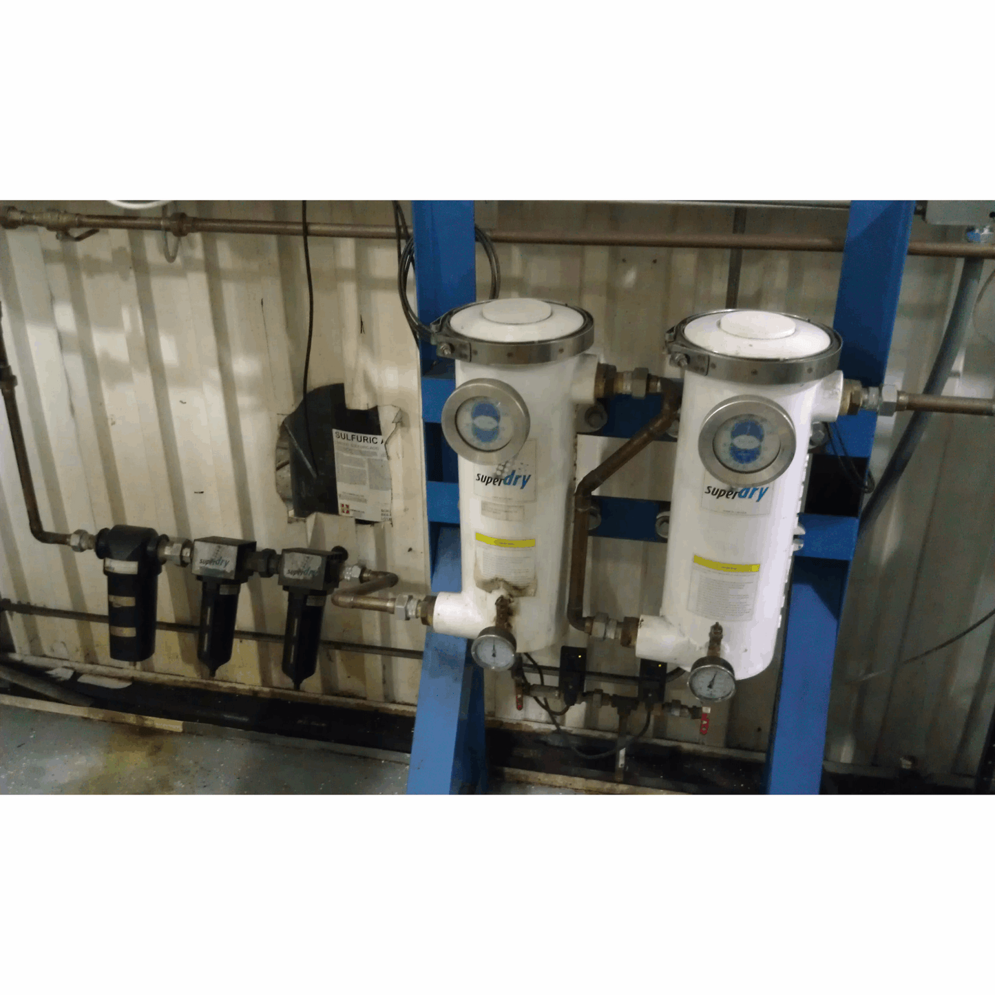 280-140: D4 - Single-tower desiccant compressed air dryer, aluminum housing, with activated alumina desiccant