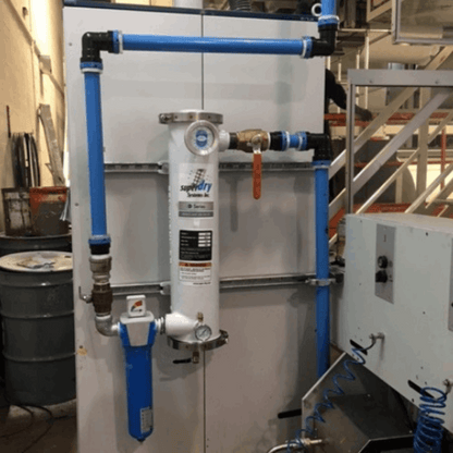 280-140: D4 - Single-tower desiccant compressed air dryer, aluminum housing, with activated alumina desiccant