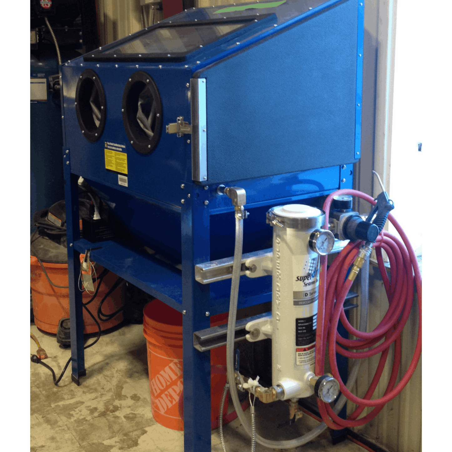280-140: D4 - Single-tower desiccant compressed air dryer, aluminum housing, with activated alumina desiccant