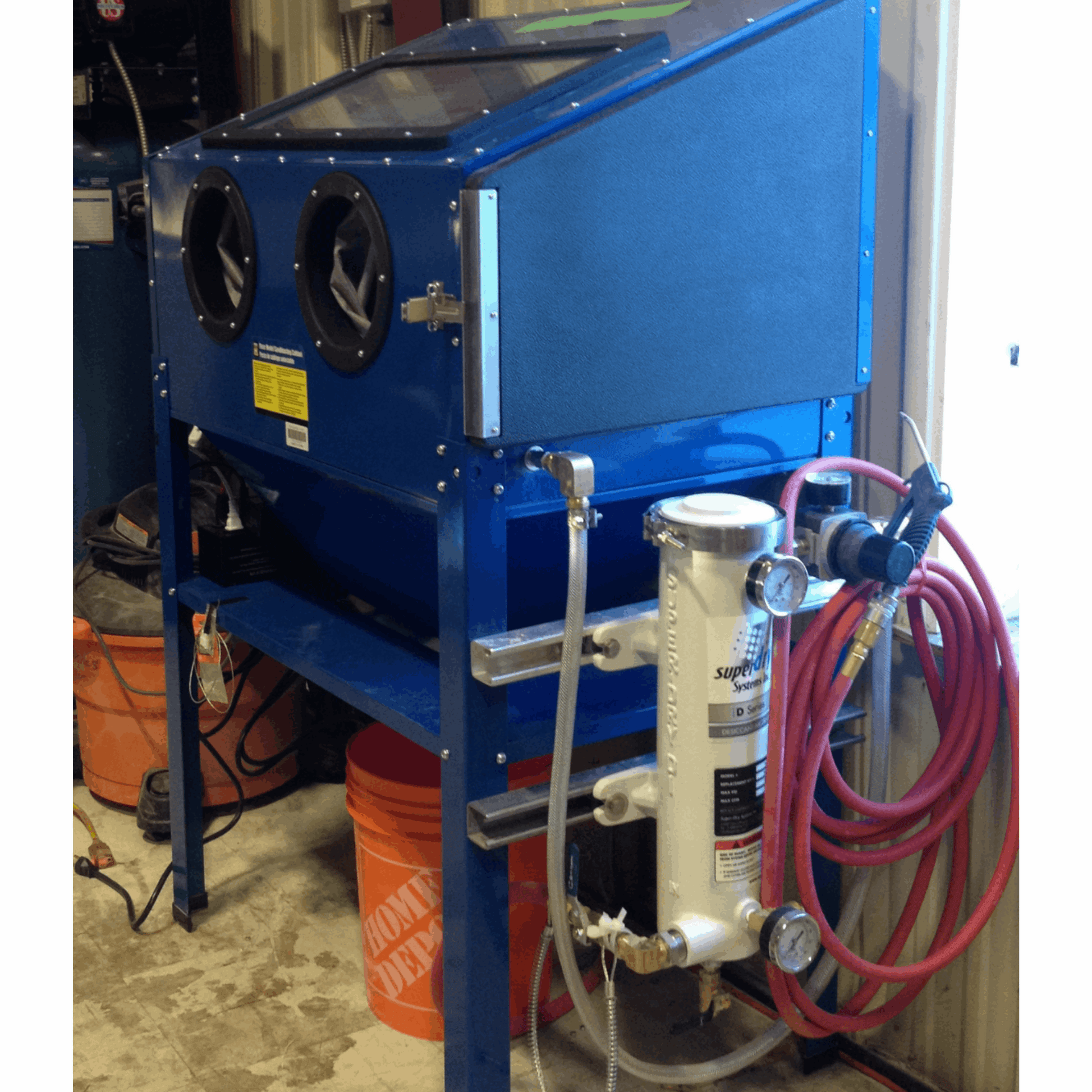 280-140: D4 - Single-tower desiccant compressed air dryer, aluminum housing, with activated alumina desiccant
