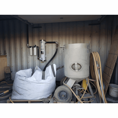 280-140: D4 - Single-tower desiccant compressed air dryer, aluminum housing, with activated alumina desiccant