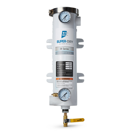 D1 - Single-tower desiccant compressed air dryer, aluminum housing, with activated alumina desiccant