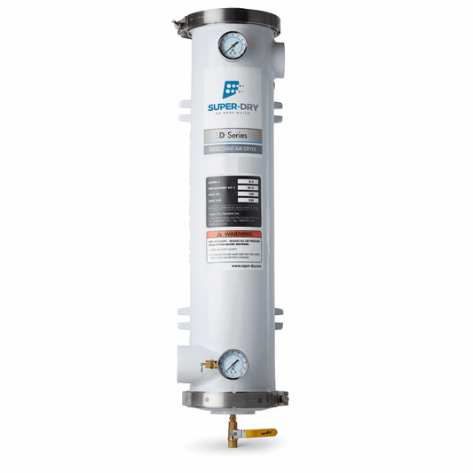 280-130: D3 - Single-tower desiccant compressed air dryer, aluminum housing, with activated alumina desiccant